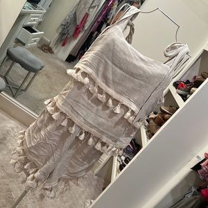 VICI New matching set Kaki with tassels top and shorts